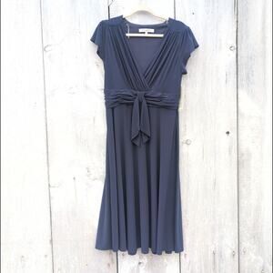 Evan-Picone NWT Between The Lines Midi Fit & Flare Navy Ink Women's 12